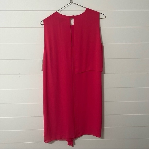 NWT French Connection Primrose Sleeveless Flowy Hot Pink Dress Sz 10 - Picture 6 of 7